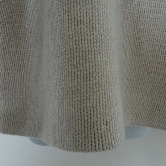 New AKRIS Beige Cashmere Wool Blend Boatneck Drop Shoulder Button Sweater 12 - Picture 5 of 7